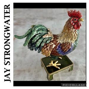 JAY STRONGWATER Collectors Jarvis Provence 6.5” Rooster with Bonus Display Stand